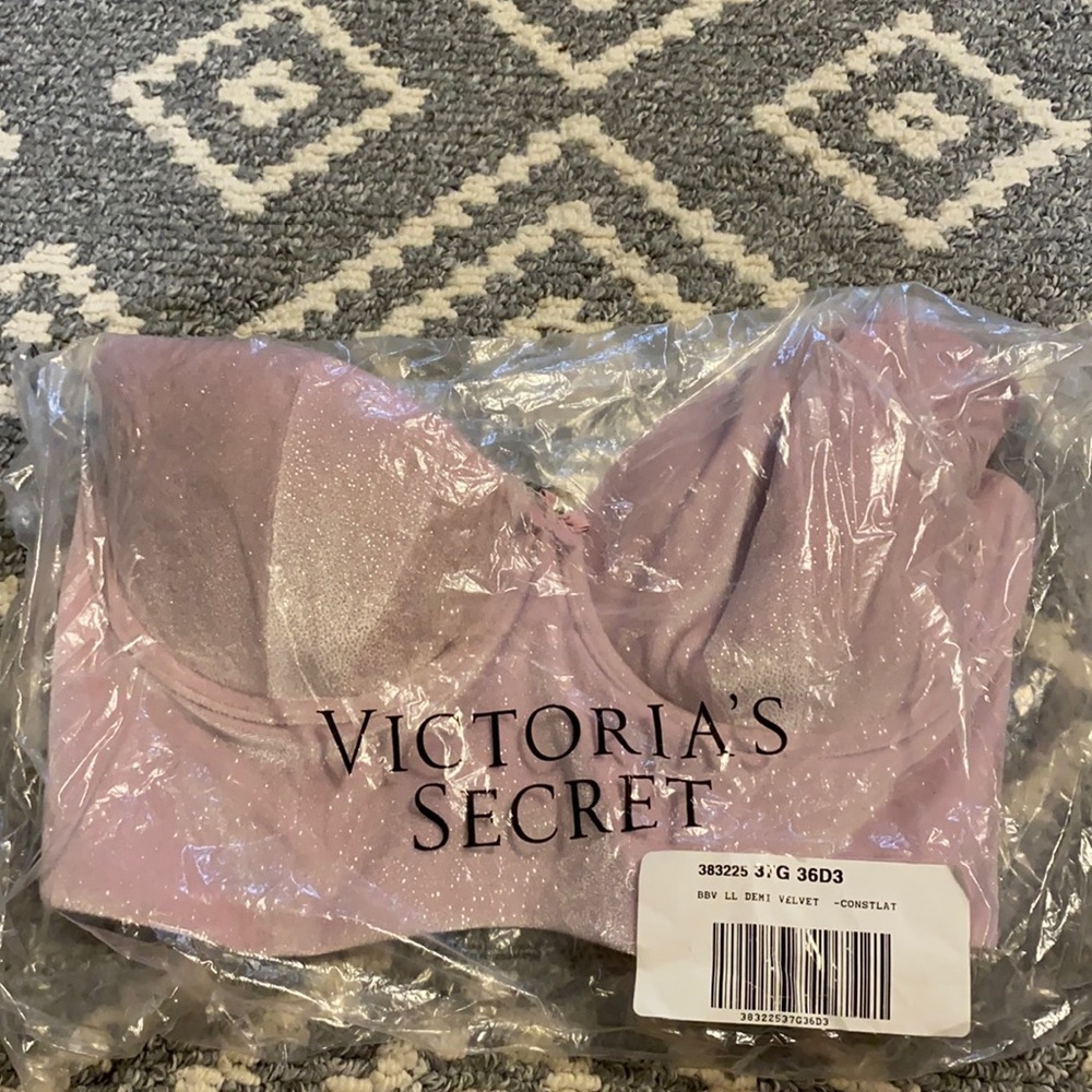 Lavender sparkle bustier Victoria secret